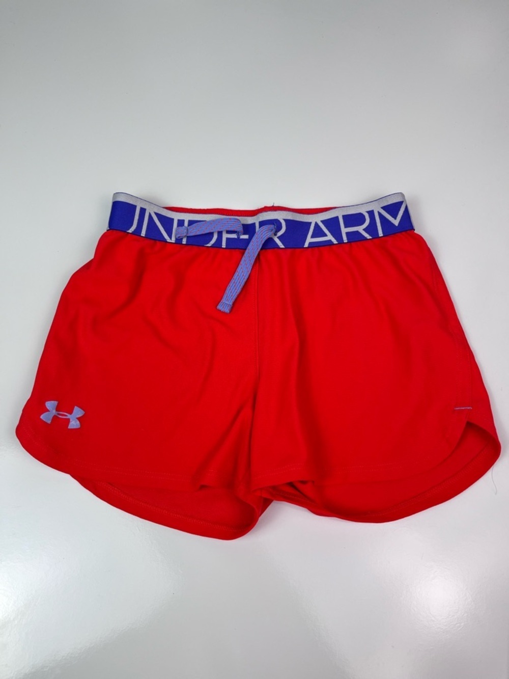 Kids Girls Under Armour Heat Gear Athletic Shorts Red size Youth Medium Loose